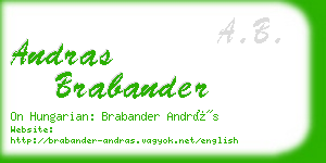 andras brabander business card